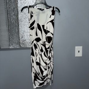 Ruched side tie mini dress